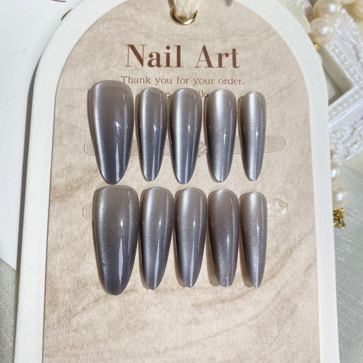 Premium Glossy Stiletto Shape Press-On Nails