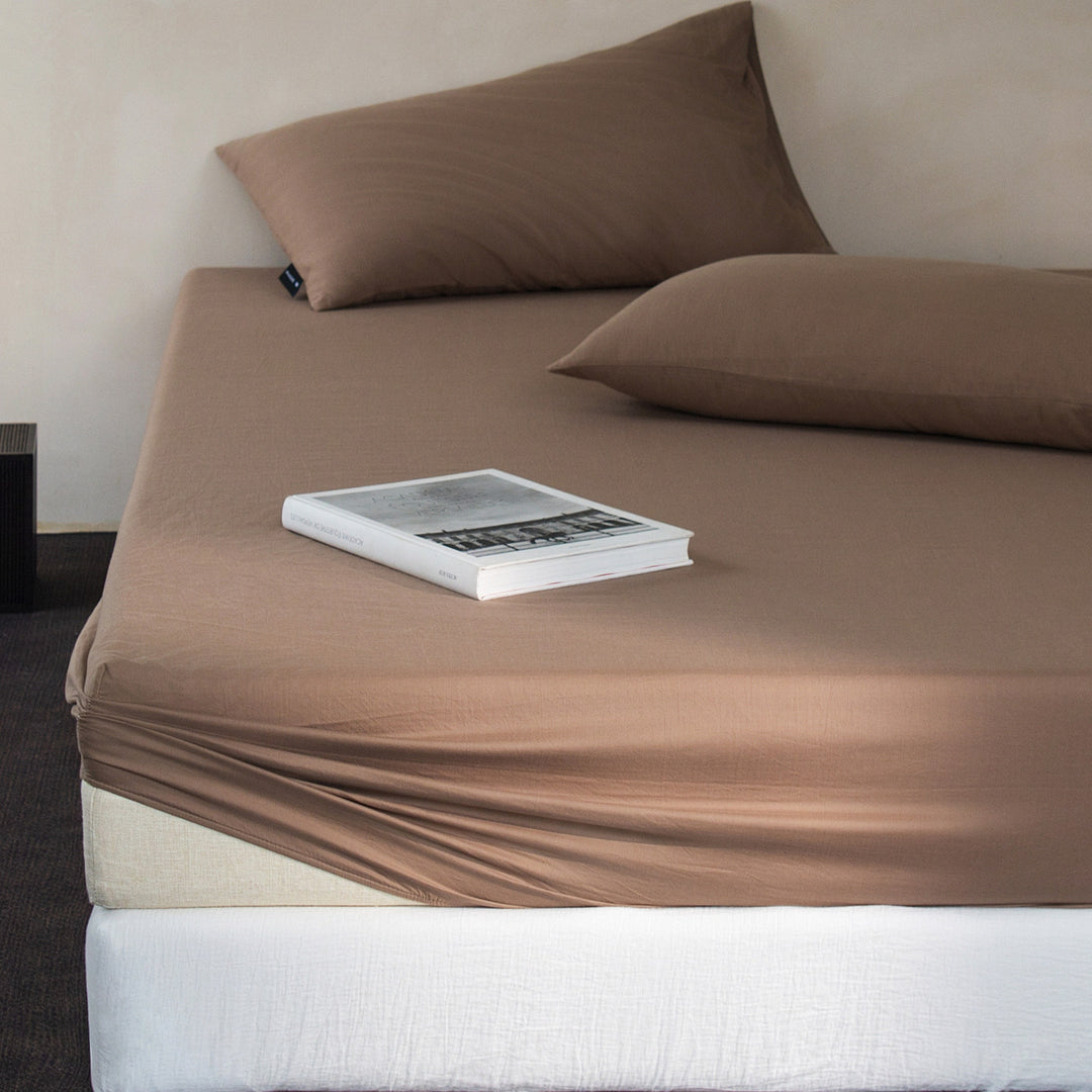 Deep-Fit Stretch Jersey Fitted Sheet Set with Elastic Skirt