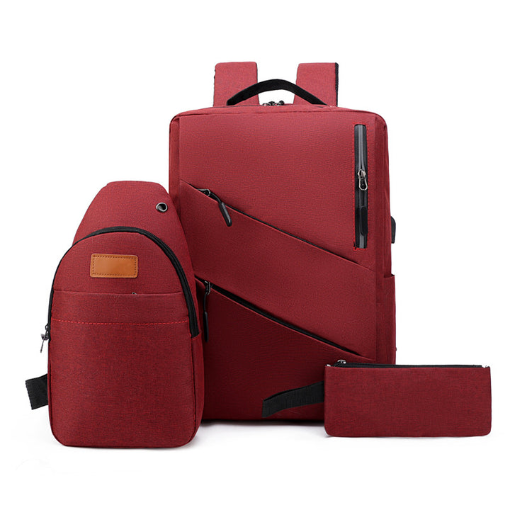 Multi-Compartment Sleek Backpack Set Stornfield