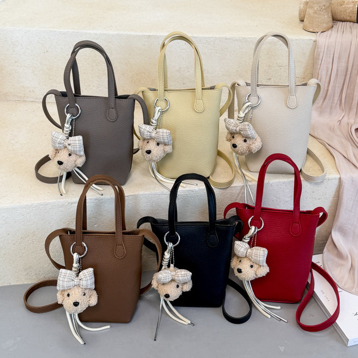 Compact Leather Mini Tote Bag