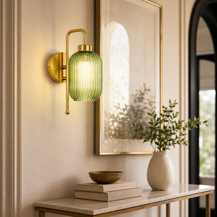 Elegant Glass Wall Sconce with Adjustable Lighting