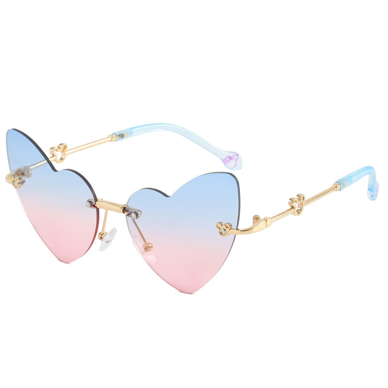 Women's Heart-Shaped Sunglasses with Embellished Frame Stornfield