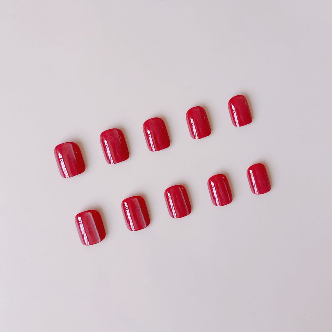 Acrylic nail set with shiny Bordeaux finish Stornfield