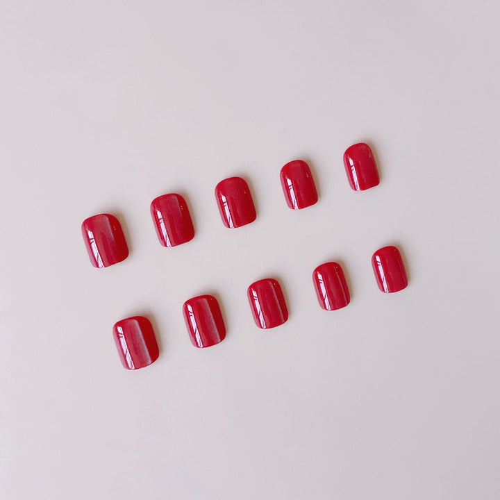 Acrylic nail set with shiny Bordeaux finish Stornfield