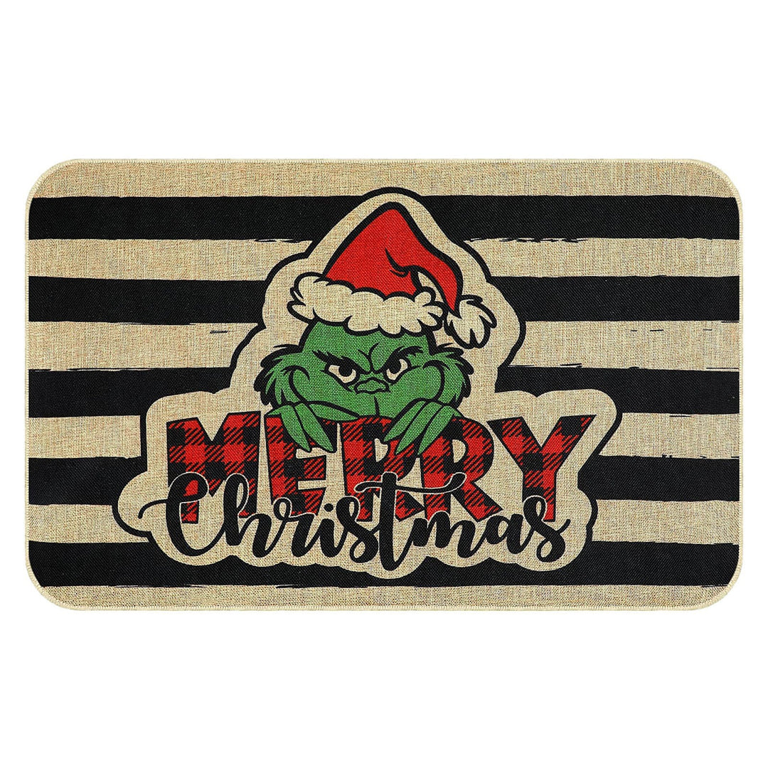Festive Gnome-Themed Door Mat