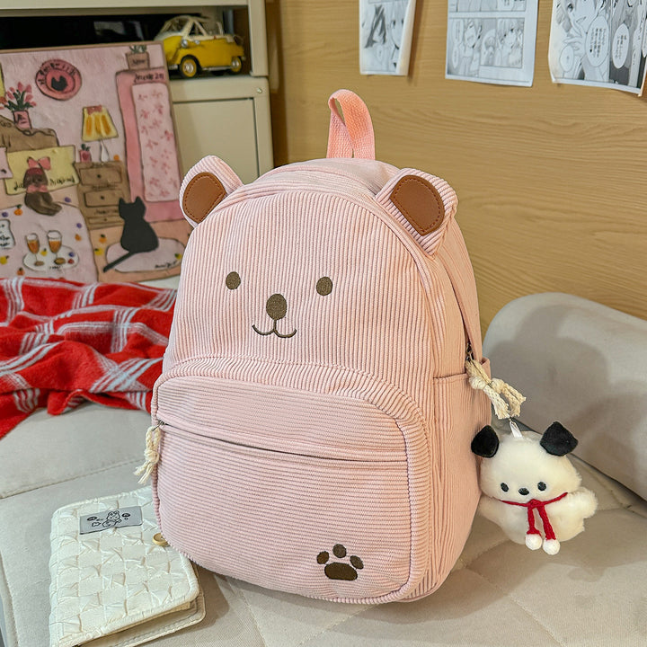 Backpack with Cute Bear Design and Practical Compartments Stornfield