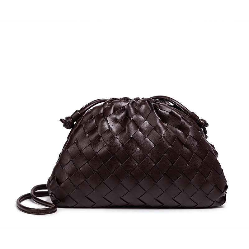 Elegant Woven Leather Bucket Bag Stornfield
