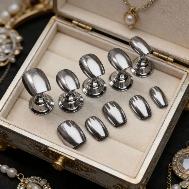 Metallic Press-On Nail Set