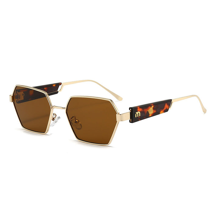 Women's Hexagon Sunglasses with Luxurious Metal Accents Stornfield