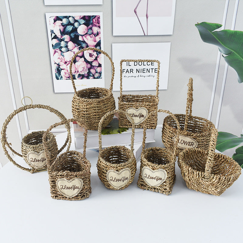 Handwoven Decorative Flower Basket Stornfield