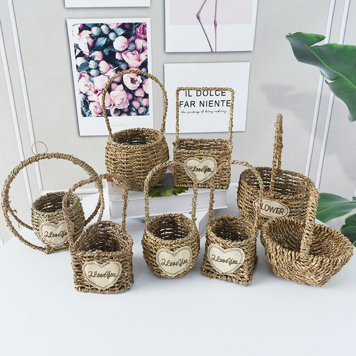 Handwoven Decorative Flower Basket Stornfield
