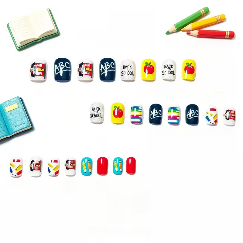 Creative School-Themed Nail Art Set Stornfield