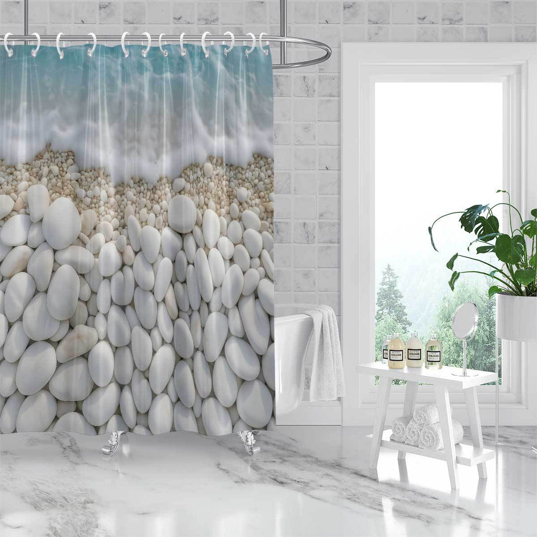 Coastal-Inspired Artistic Shower Curtain Stornfield