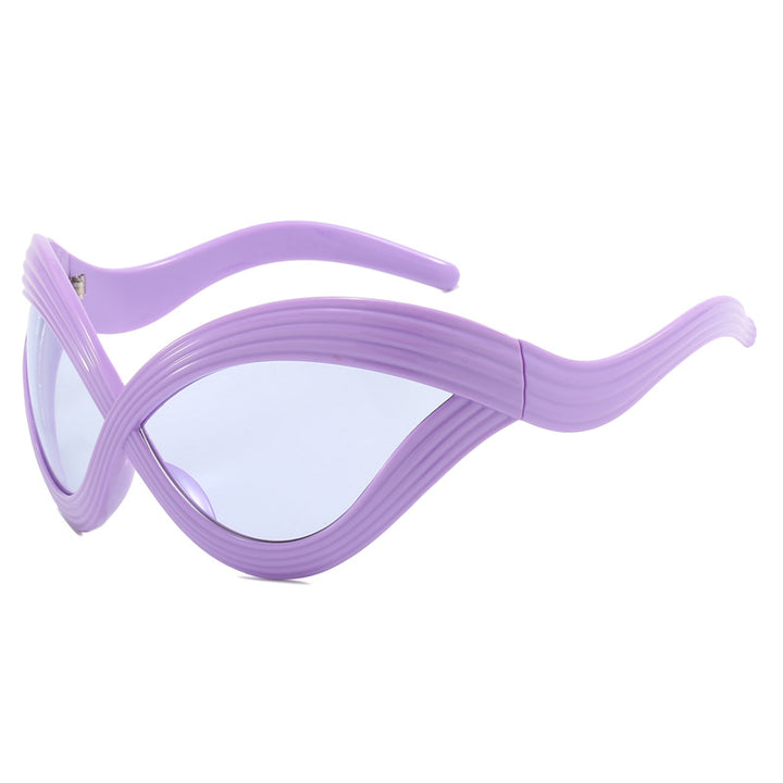 Women trendy designer sunglasses with curved frame Stornfield