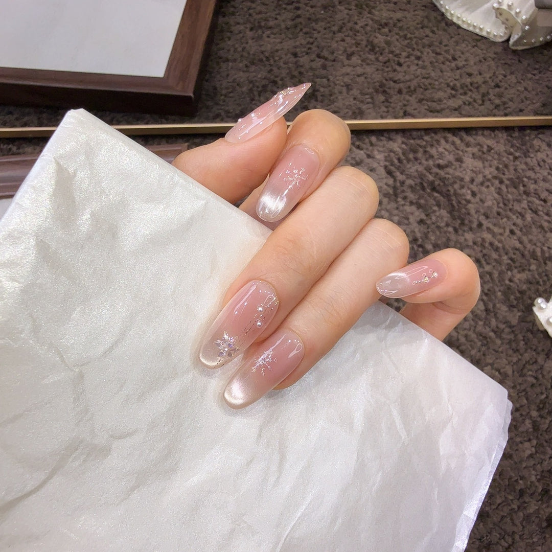 Elegant French Tip Press-On Nails Stornfield