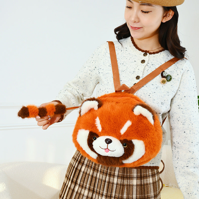 Plush Shoulder Bag with Cute Red Fox Design Stornfield