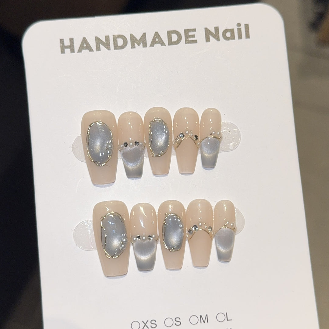 Elegant Nail Tips with Glitter Accents Stornfield