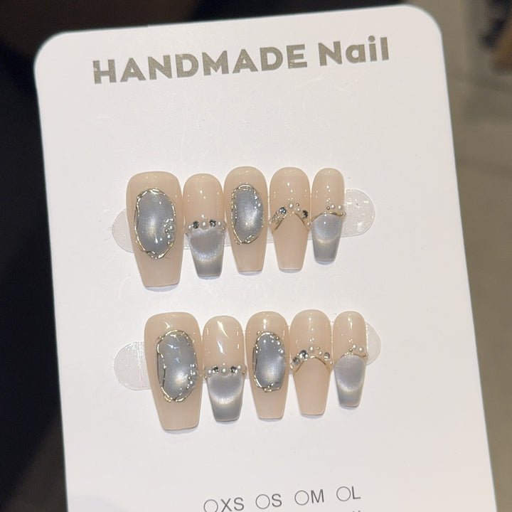 Elegant Nail Tips with Glitter Accents Stornfield