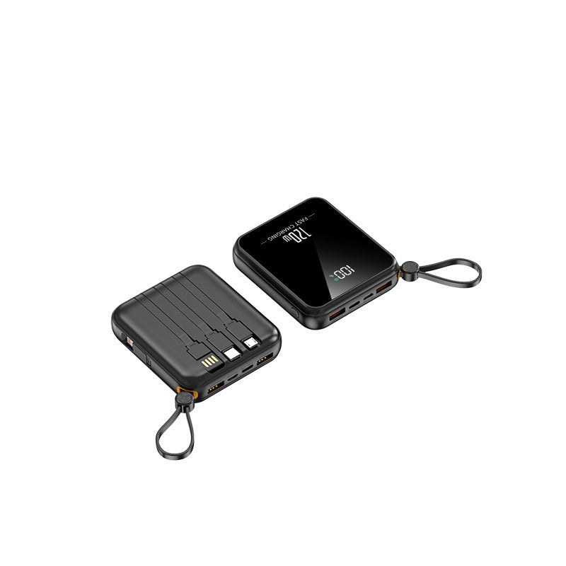 Portable power bank with integrated charging cable and LED display Stornfield