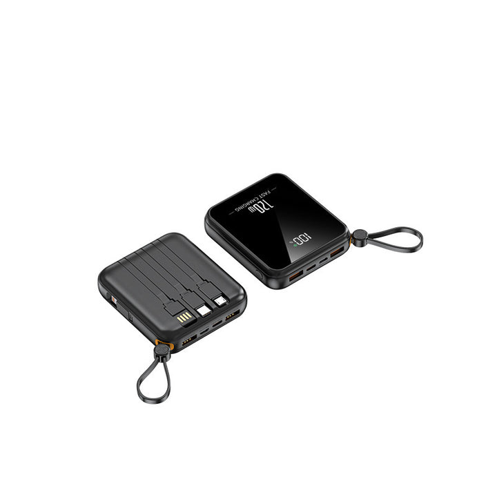 Portable power bank with integrated charging cable and LED display Stornfield