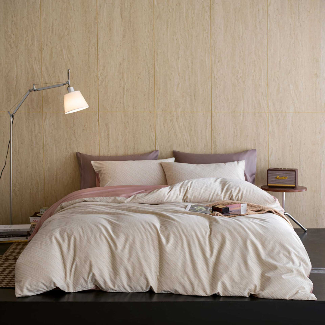 Floral Linen-Blend Duvet Cover Set with Pillow Shams