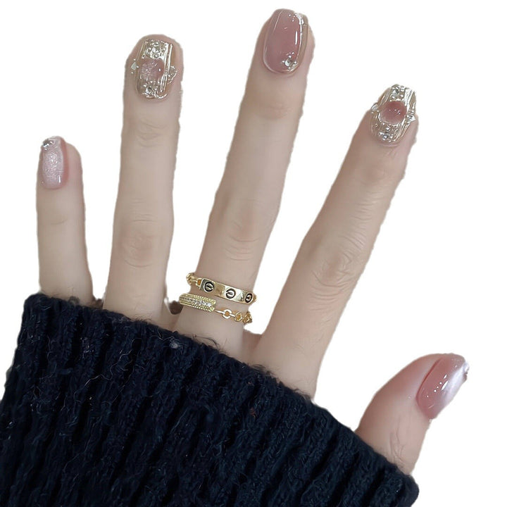 Elegant Press-On Nail Art Extensions Stornfield