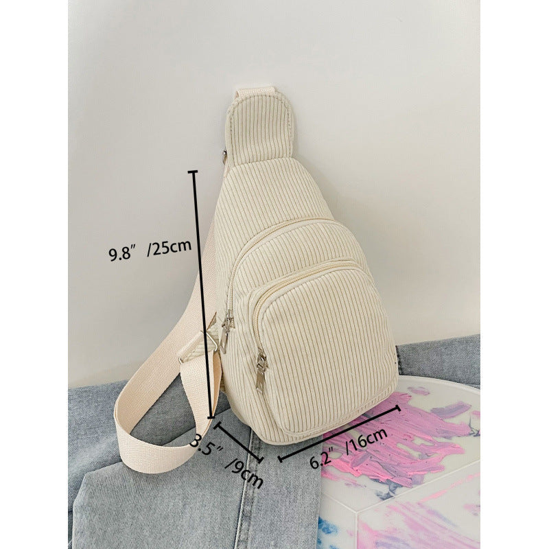 WoMulti-Compartment Corduroy Sling Bag Stornfield