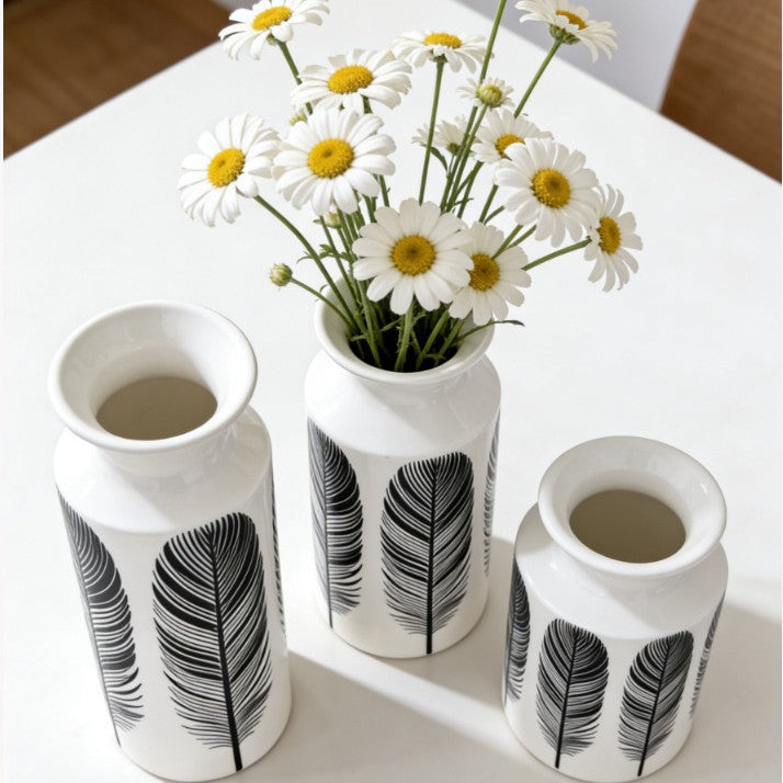 Decorative Feather Print Vase Stornfeild