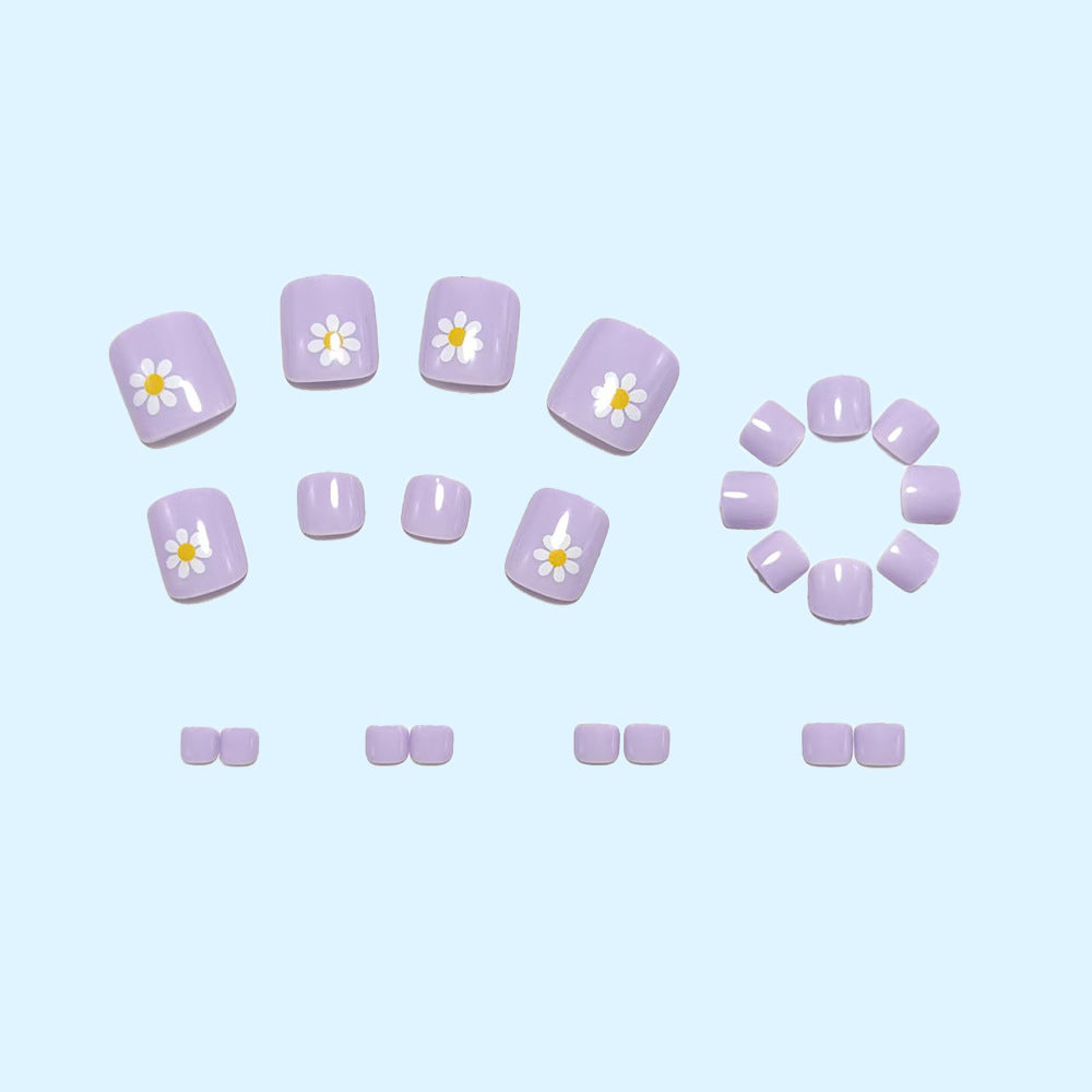Artificial nail set with spring flower designs Stornfield