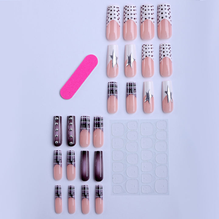 Artificial nails with elegant geometric design Stornfield