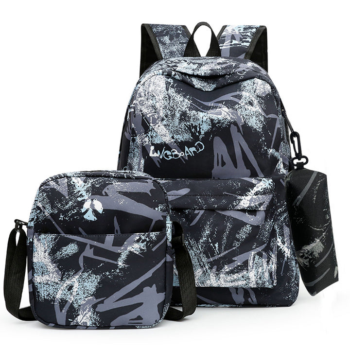Graffiti Print Multi-Functional Backpack Set Stornfield