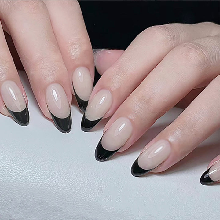 Chic French Tip Press-On Nails Stornfield