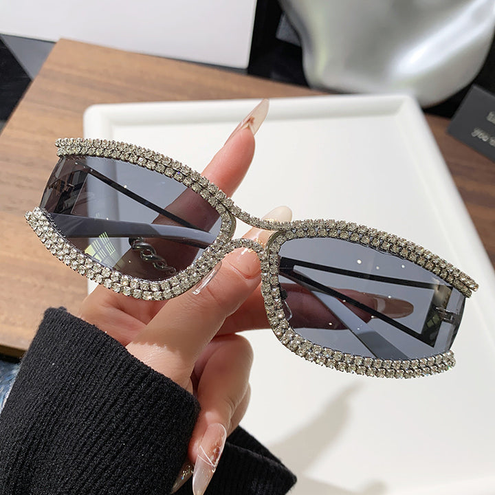 Women Cat-Eye Sunglasses with Sparkling Crystal Frame Stornfield