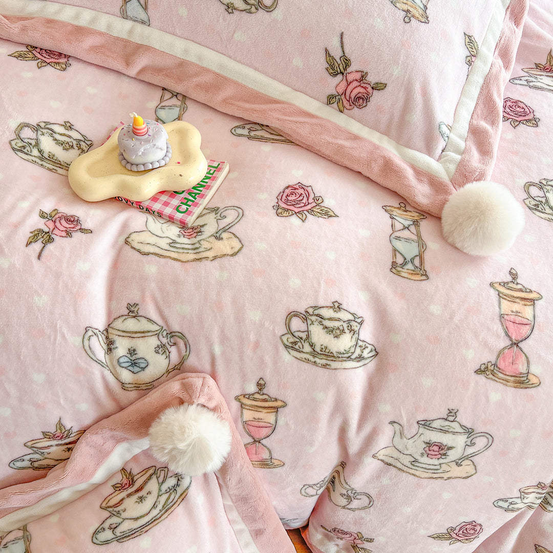 Plush Reversible Duvet Cover Set