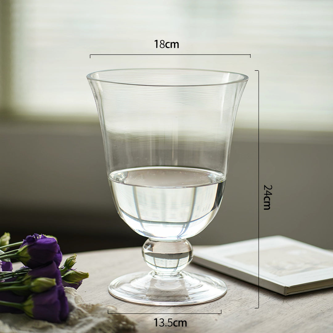 Tall Vintage-Inspired Stemmed Goblet with Pedestal Base Stornfield