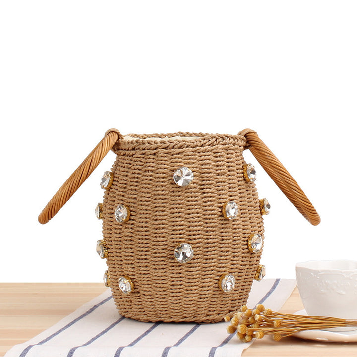 Fashionable basket bag with sparkling details Stornfield
