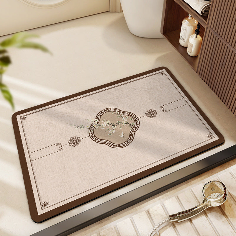 Artistic Floral Bath Mat Stornfield