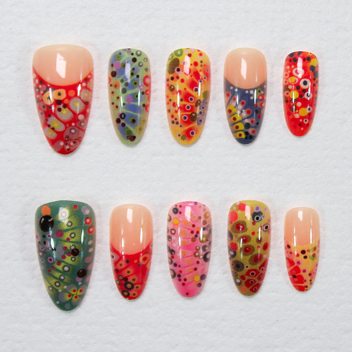 Artistic Colorful Decorative Press-On Nails