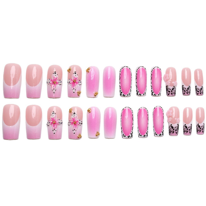 Nail art set with floral and glamorous accents Stornfield