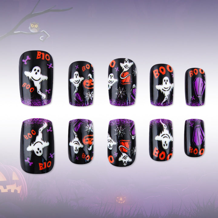 Fun Halloween-Themed Press-On Nail Art Set Stornfield