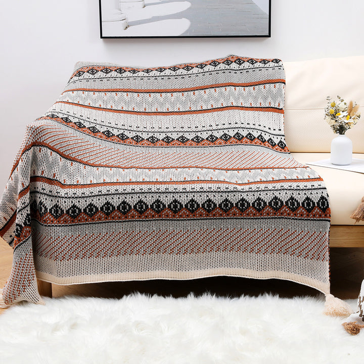 Geometric Patterned Throw Blanket