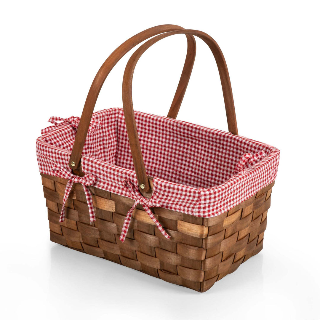 Women's basket with beautiful checked fabric lining Stornfield