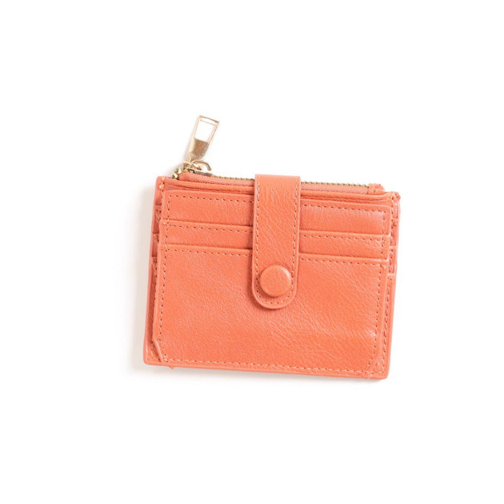 Compact Textured Leather Card Holder