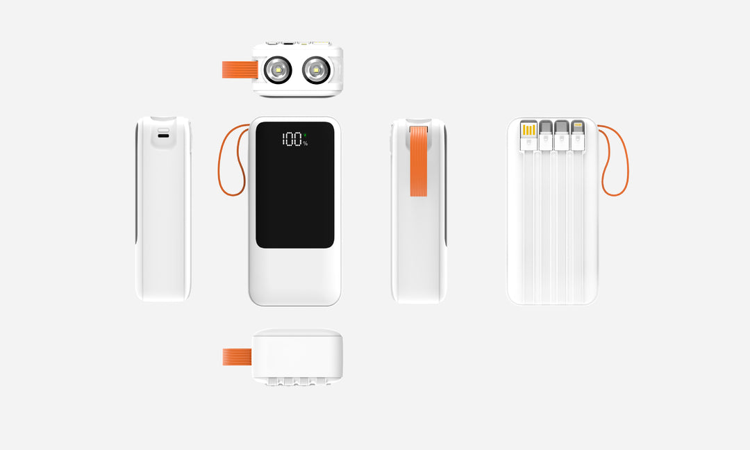 Portable power bank with smart LED display and multifunctional charging ports Stornfield