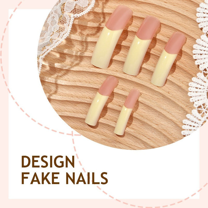 Artificial nail set with elegant French tips and high-quality materials Stornfield