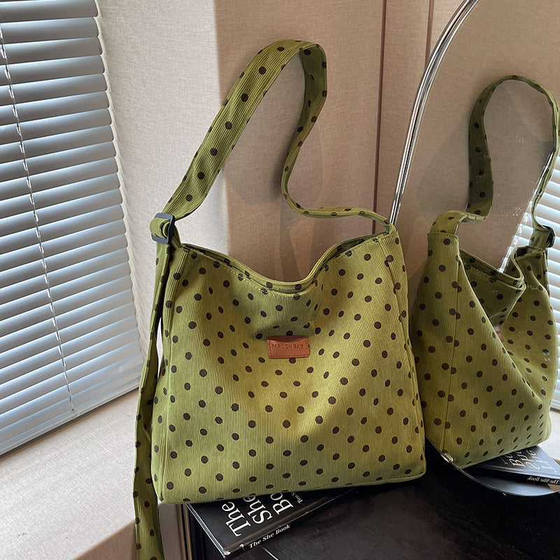 Casual Polka Dot Hobo Bag