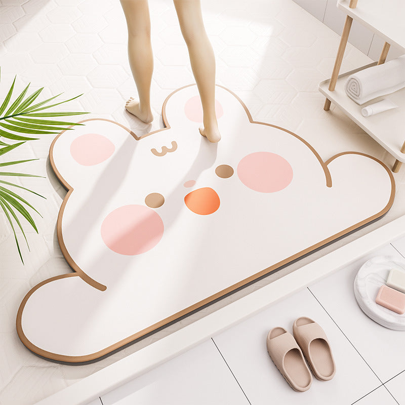 Plush Cartoon Bunny Bath Mat