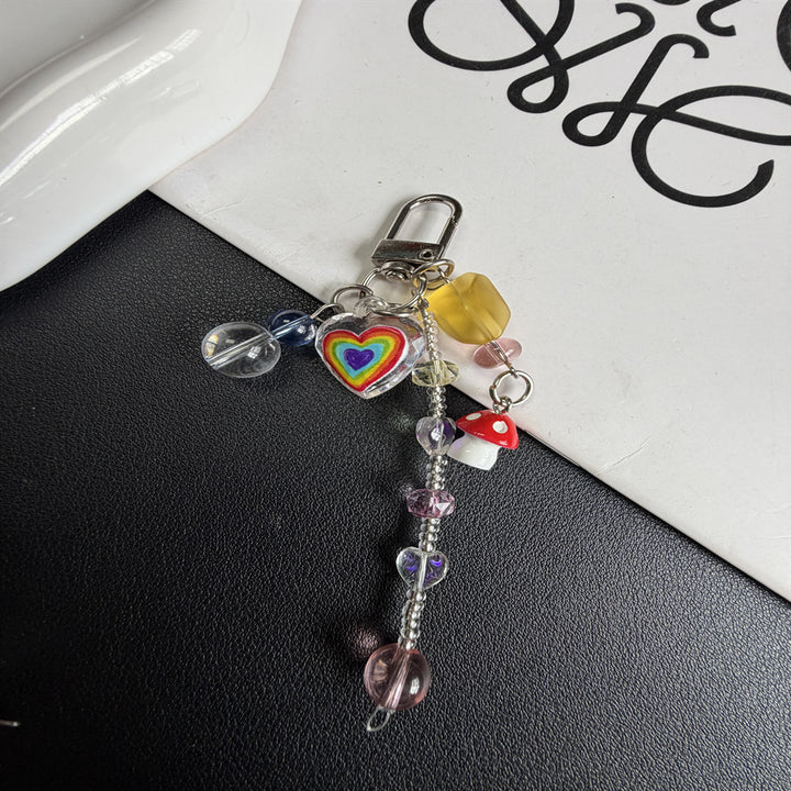 Decorative Heart and Bear Charm Keychain Stornfield