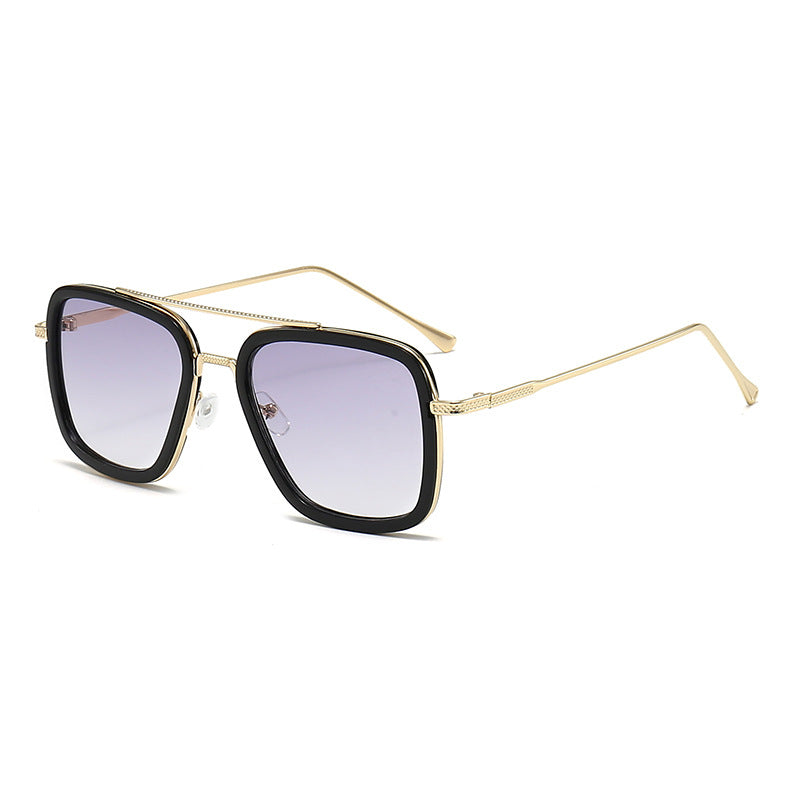 Women's fashionable square sunglasses with glamorous metal frame Stornfield
