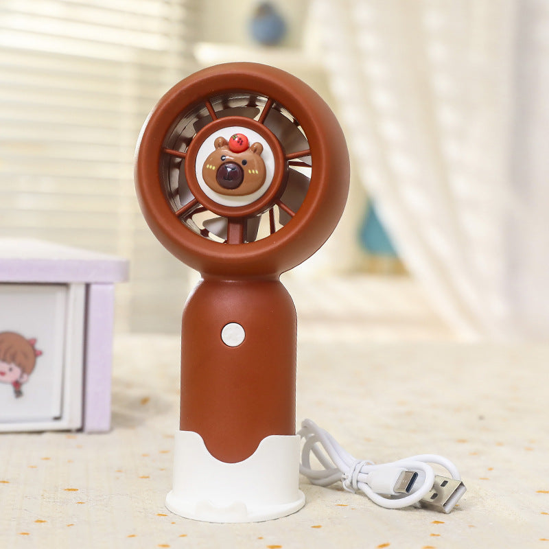 Women Handheld Mini-Fan with USB Charging Function and Ergonomic Design Stornfield